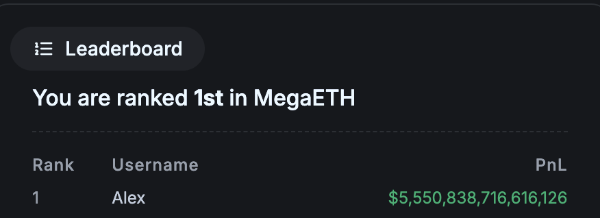 0xAlexjultz's tweet image. I got the chance to try out @noise_xyz some time ago, and since then it want nothing but fun.
Who knew that longing @megaeth_labs will get me the 1st place on the leaderboard, right?
Curious how your experience has been so far?