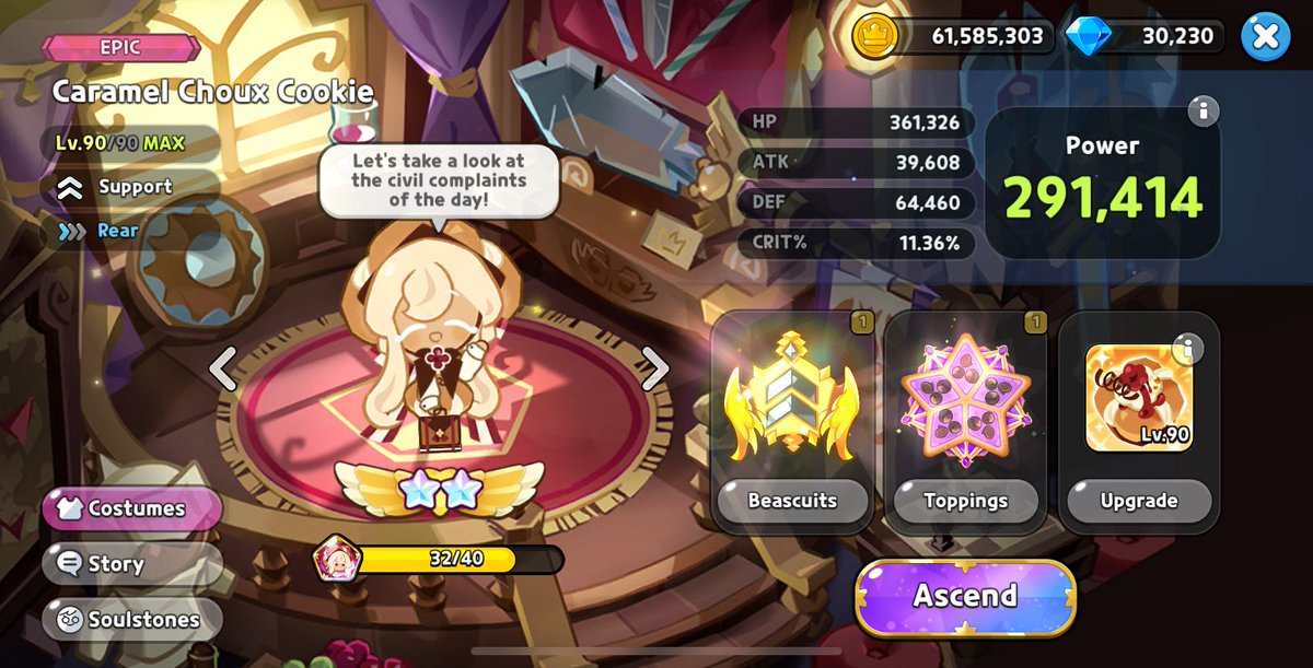 KIRBYSWARPSTAR's tweet photo. everyone should have at least one cookie that isn’t meta but they invested in because you like them

go, my almost maxed out caramel choux cookie https://t.co/U86YNQ03jW