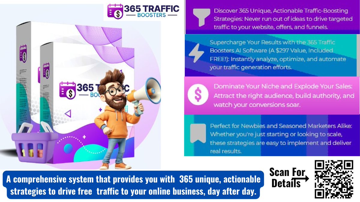 bsssbooster's tweet photo. A comprehensive system that provides u with 365 unique, actionable strategies to drive free traffic to ur online business-365 Traffic Boosters
https://t.co/0GwvBzWIVg

#Software #Traffic #booster #Profit #Strategy #TAIPEI  #Charles #Wimbledon #CarlosSainz #3CETH #Topuria #UFC317 https://t.co/H8kIp06TCm