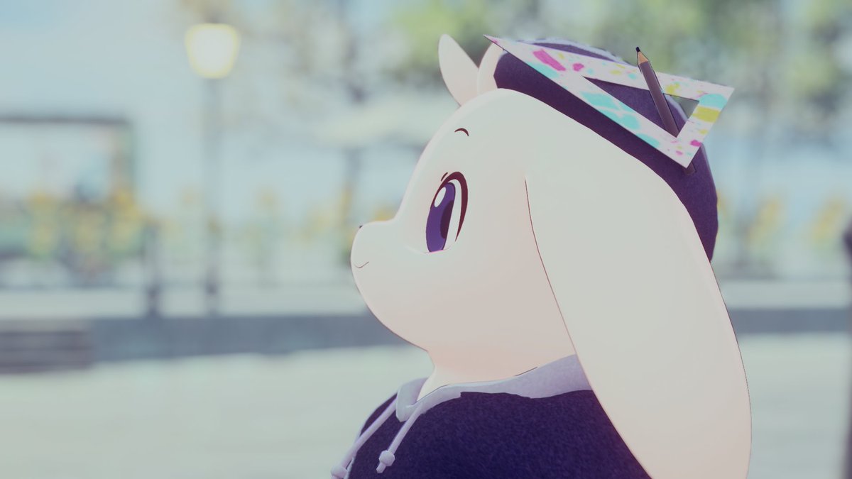 pandagraph_v's tweet image. この度Qyuming様(@QyumingVRC)にアバターを製作頂きました…！
定規と鉛筆が特徴的な、ベレー帽を被ったウサギの男の子で、名前は「ダンパ」です。
ワールドクリエイターとして、今後はこの姿でVRChat内で活動して参ります。
改めて、きゅーみんちゃん本当にありがとう…！！