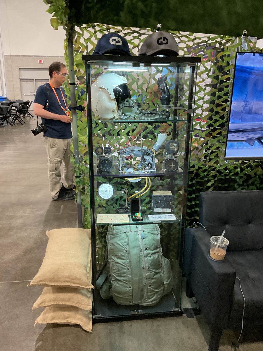 GrinnelliDesign's tweet image. The Grinnelli foundation traveling F100 museum artifacts are on display. Come see the real life assets we used to generate the best DCS world experience possible for our Hun. #fse2025 #fsexpo #flightsimexpo