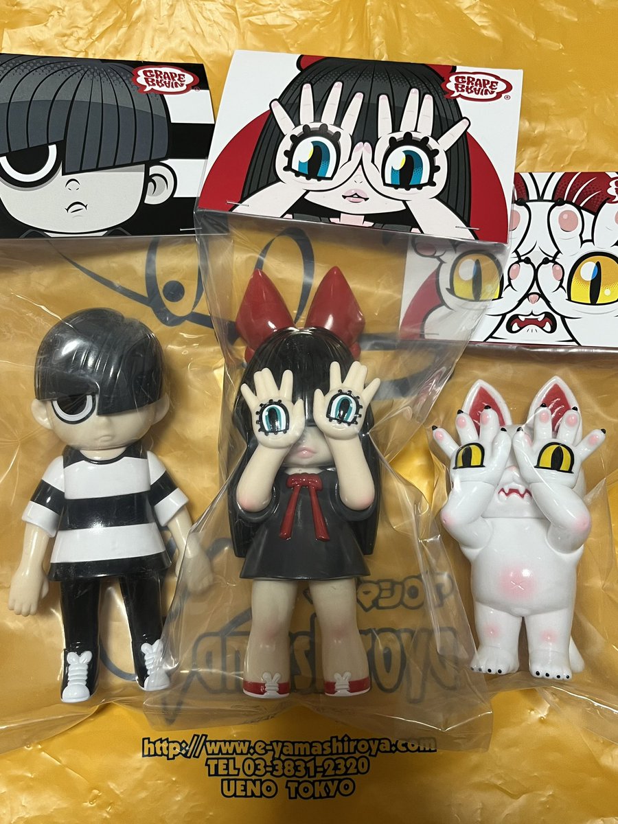 ヤマシロヤさんのパンダ狩でにぎるちゃんゲット！
パンダカラーもかわいかったけど初めてなのでスタンダードなカラーに！

#うえのっ娘 #マシロちゃん #grapebrain #ヤマシロヤ