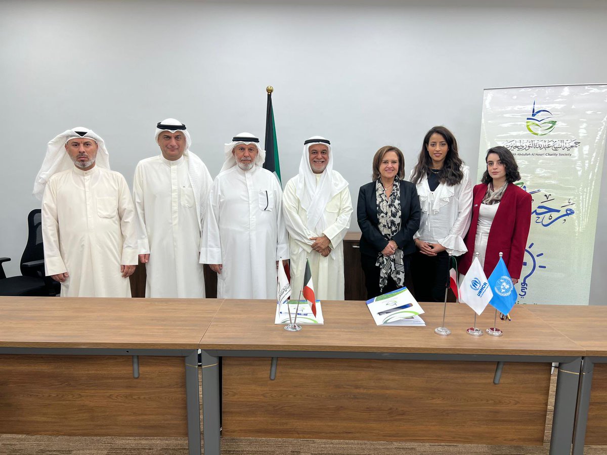 (المفوضية السامية لشؤون اللاجئين) وجمعية (عبدالله النوري) الخيرية الكويتية توقعان اتفاقية منحة لدعم اللاجئين السوريين في الأردن

- ممثلة المفوضية لدى دولة الكويت نسرين ربيعان: الاتفاقية تعكس قوة الشراكة بين المفوضية والجمعية ونثمن دور الجمعيات الخيرية الكويتية في دعم اللاجئين