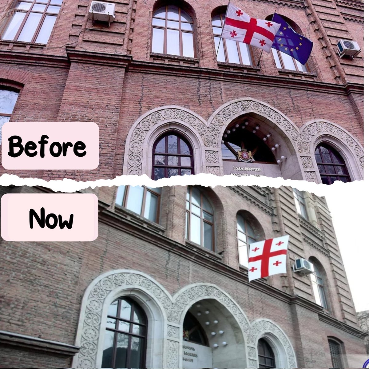 Today, on Sunday, Georgia’s Ministry of Foreign Affairs dismissed all pro-European employees. 
Only Russians remain in the ministries.