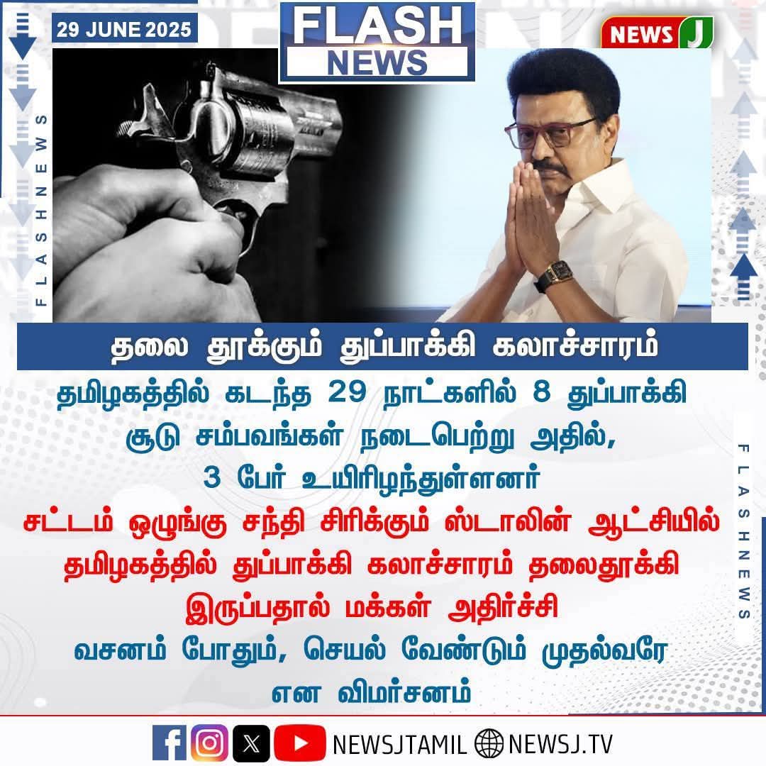 PasupathySentha's tweet image. வெறும் ரோடு ஷோ நடத்திக்கிட்டே... 
தமிழகத்தில் கடந்த 29 நாட்களில், 8 துப்பாக்கி சூடுகளை நடத்தி அதில், 3 பேர் உயிர் போற அளவுக்கு சாதனை படைத்துள்ளார் மக்கு ஸ்டாலின்!

#TN_AIADMK_Version #EPSfor2026CM #ஸ்டாலினே_பதவி_விலகு #EPSfor2026 #ADMK_ERD #KARUR_ADMK_IT_WING…