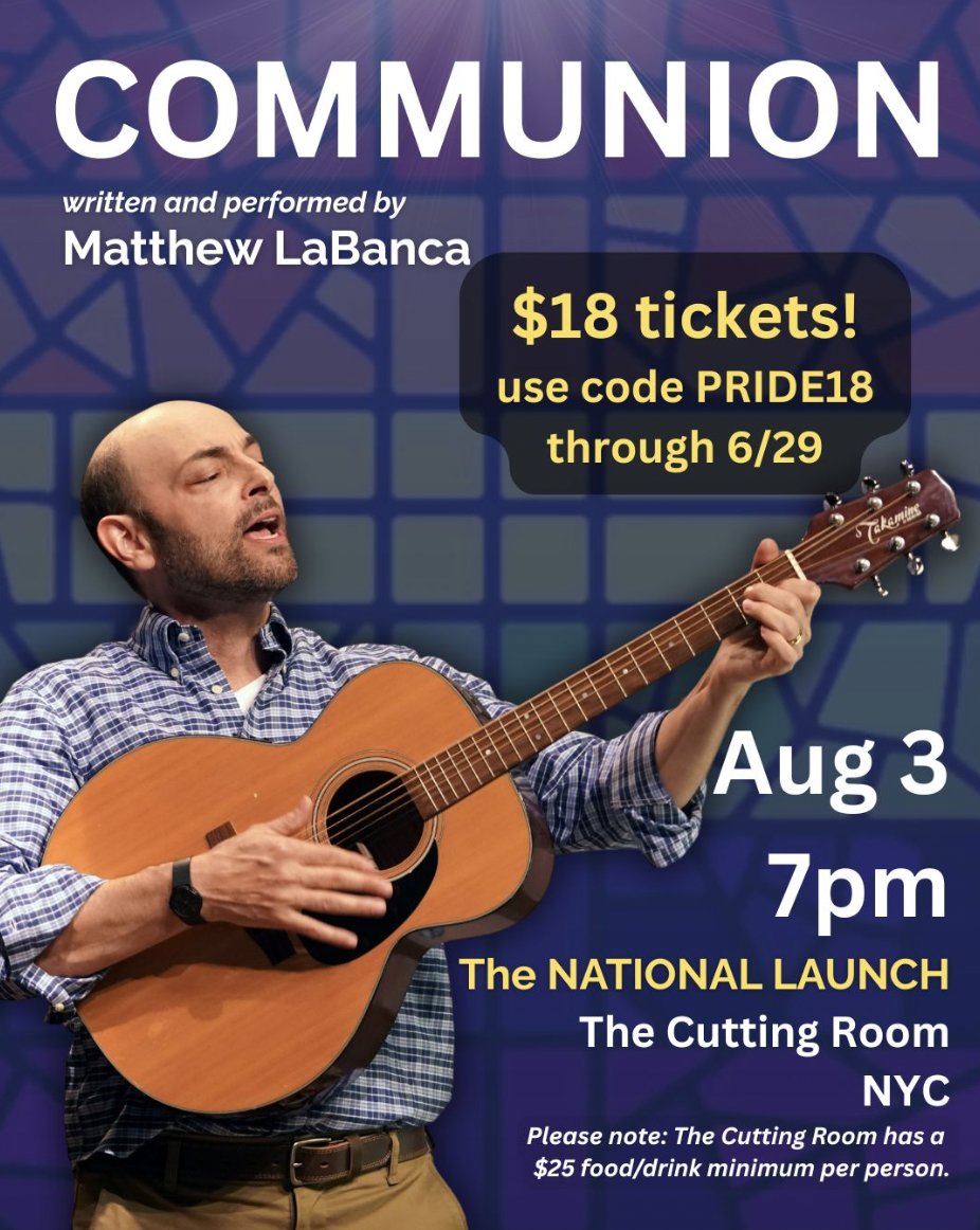 Spin Cycle NYC (@spincyclenyc) on Twitter photo The luminous musical COMMUNION is returning Aug. 3 at <a href="/CuttingRoomNYC/">The Cutting Room</a>. TODAY ONLY, get discount tickets for $18! Use discount code PRIDE18! spincyclenyc.com/index.php/thea… The luminous musical COMMUNION is returning Aug. 3 at <a href="/CuttingRoomNYC/">The Cutting Room</a>. TODAY ONLY, get discount tickets for $18! Use discount code PRIDE18! spincyclenyc.com/index.php/thea…