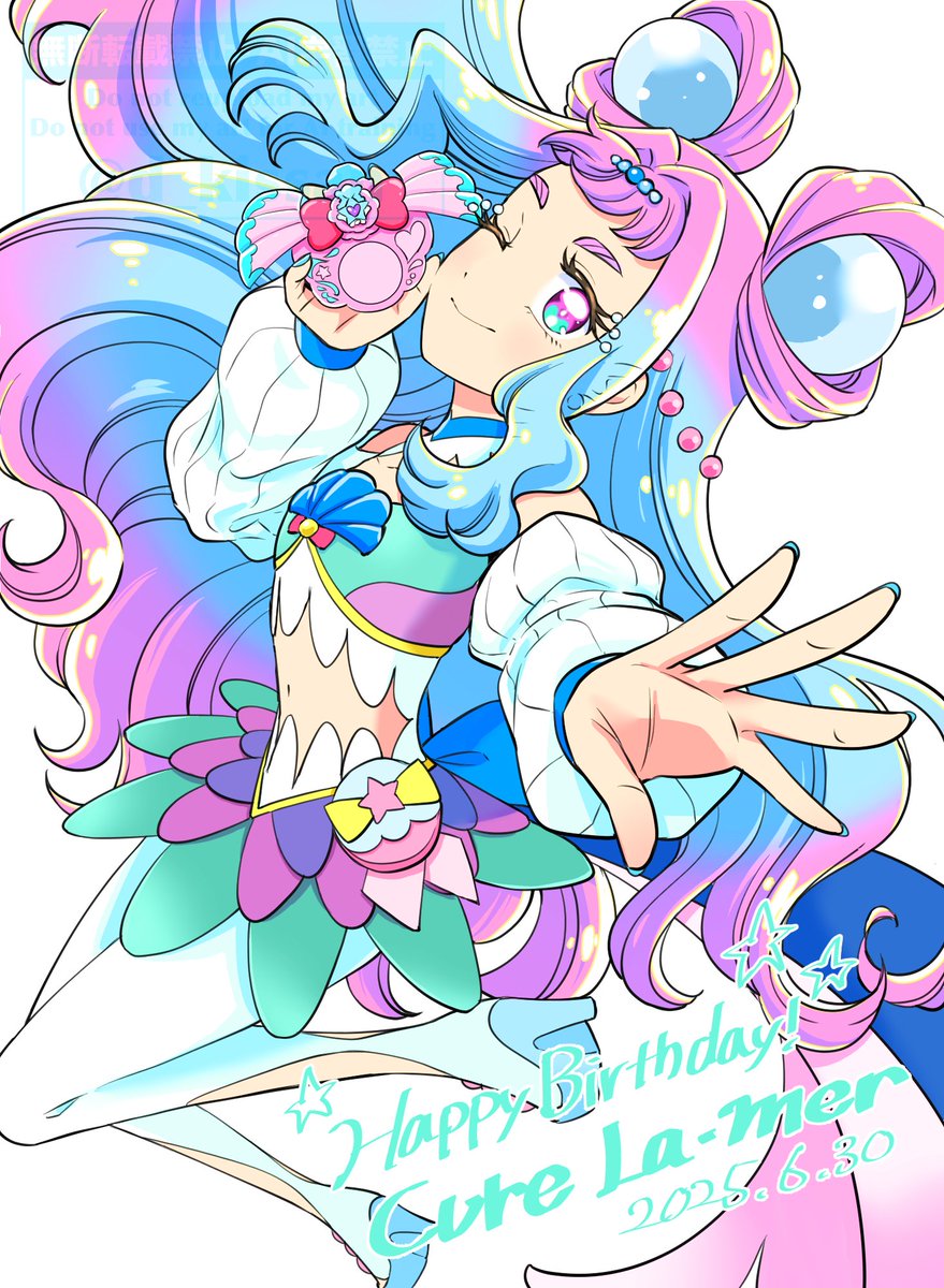 ローラ(プリキュア) 「ラメールおたおめ～～～～～!!!! #キュアラメール生誕祭2025 #ローラ・ラ」|D・キッサン📚神作家・紫式部3巻6/23発売のイラスト