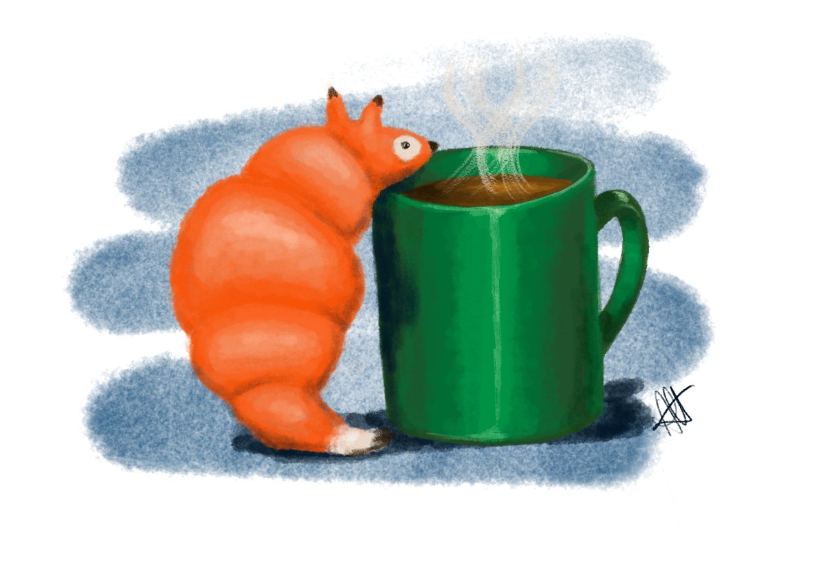RemyKat's tweet photo. Breakfast adventures.

#art #digitalart #myart #fox #croissant https://t.co/wP1curW34K
