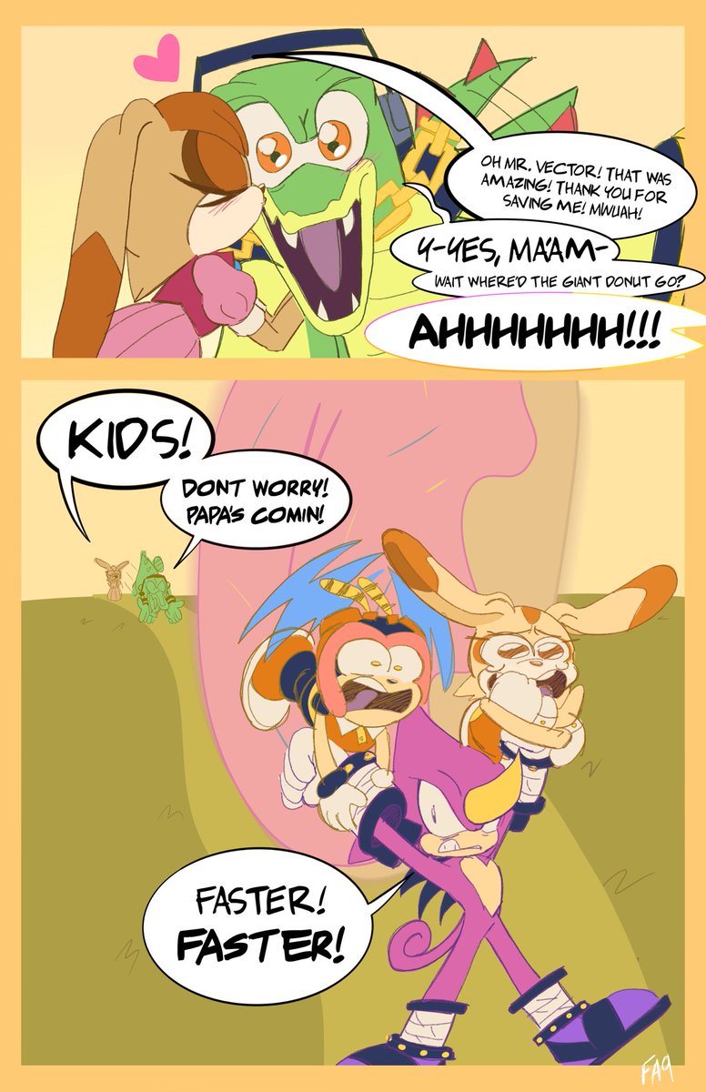 ______TBA's tweet image. An extra lil gift:

#TeamChaotix #Vectilla #ChaosSiblings #SonicTheHedgehog