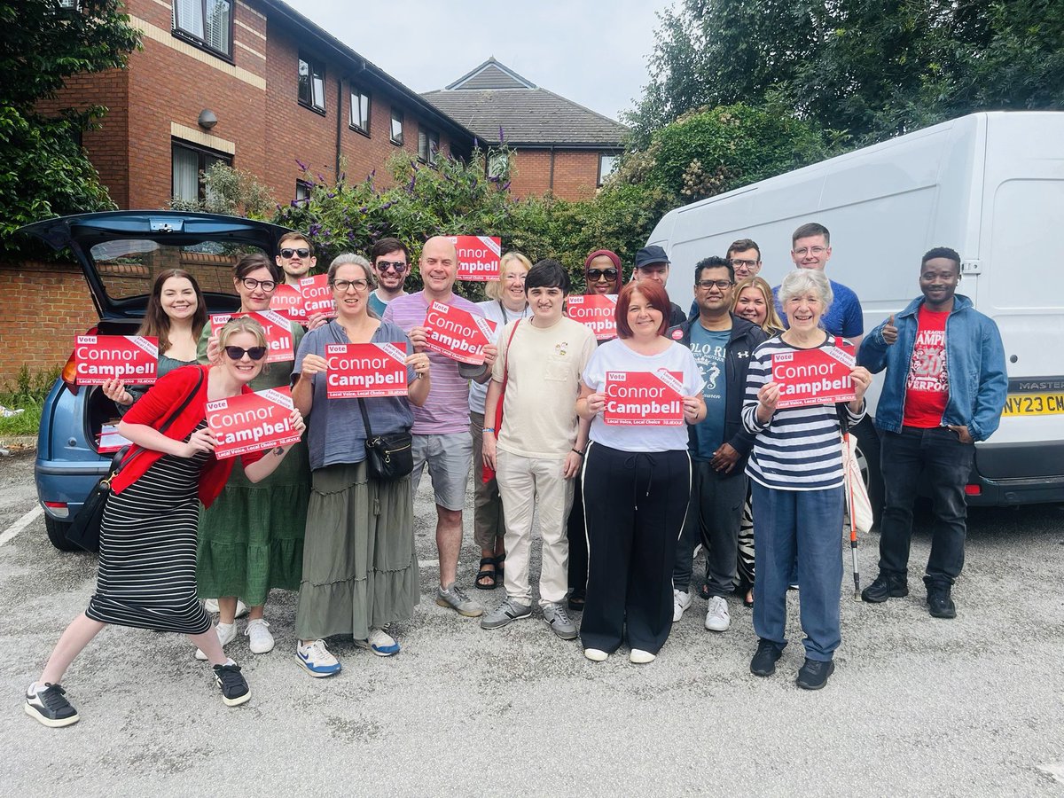 Great day out campaigning for local Sefton Park candidate Connor Campbell. Lovely to have our MP with us too.