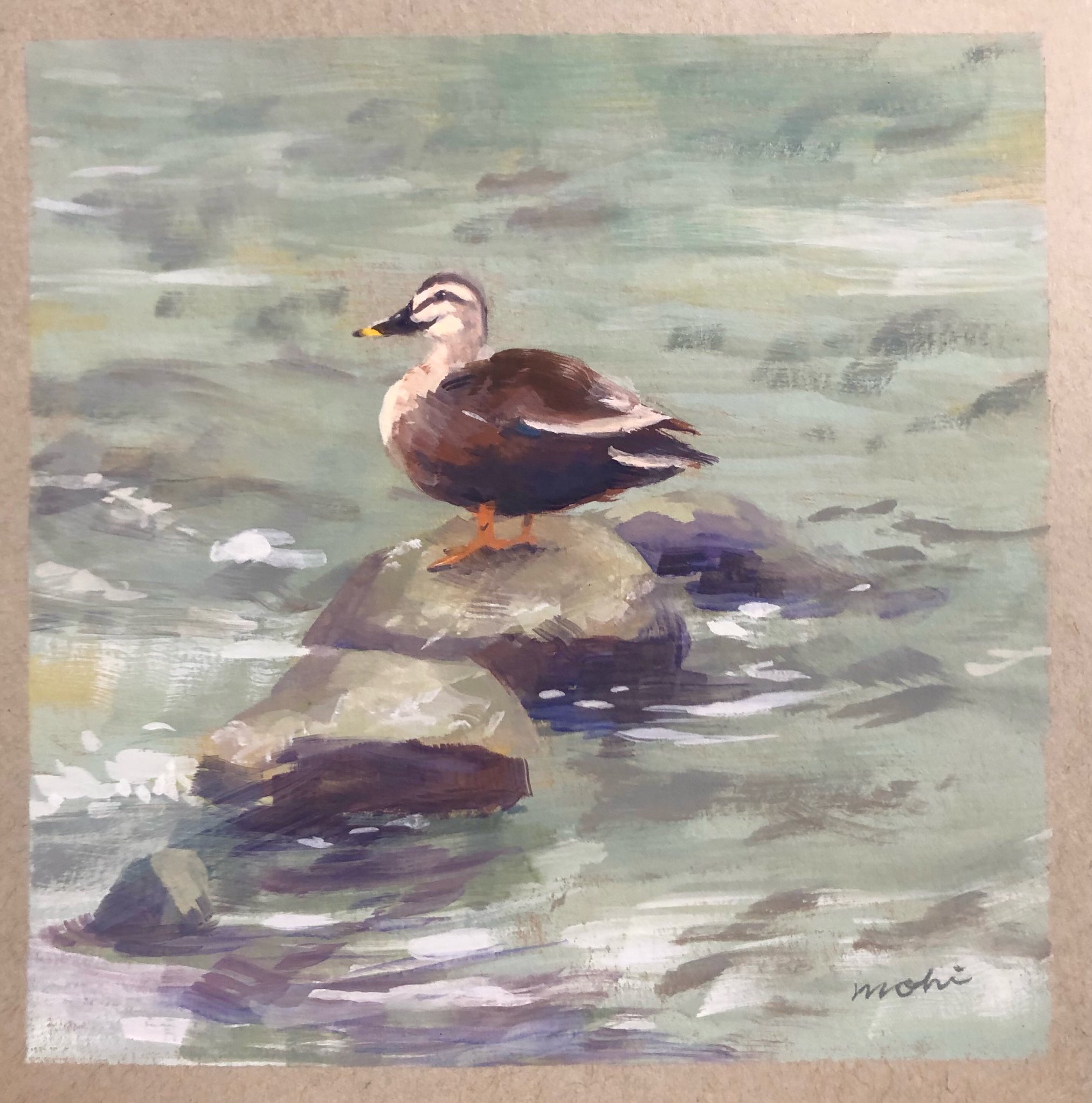 油絵　はち　小鳥さんのかくれんぼ　その１　かくれる鳥 油絵 はち様専用 小鳥さんのかくれんぼ その1 かくれる