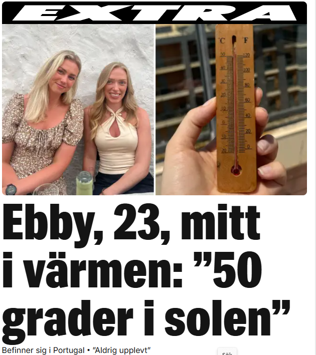 IQ badboll 😝Lägg en termometer i solen på en riktigt bra dag i Sverige, så kan temperaturen gå upp till 45-50 grader.🤣🤣🤣

Obs i Spanien är sanden 60–70 grader i solen🤣