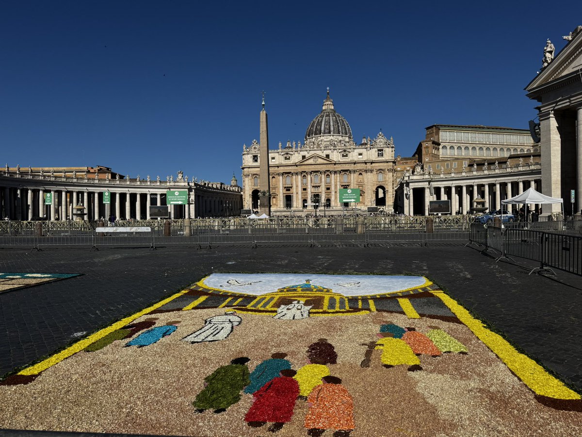 The “infiorata” floral street art display on the Via della Conciliazione and in St Peter’s Square for the Feast of Saints Peter &amp; Paul.
#Rome