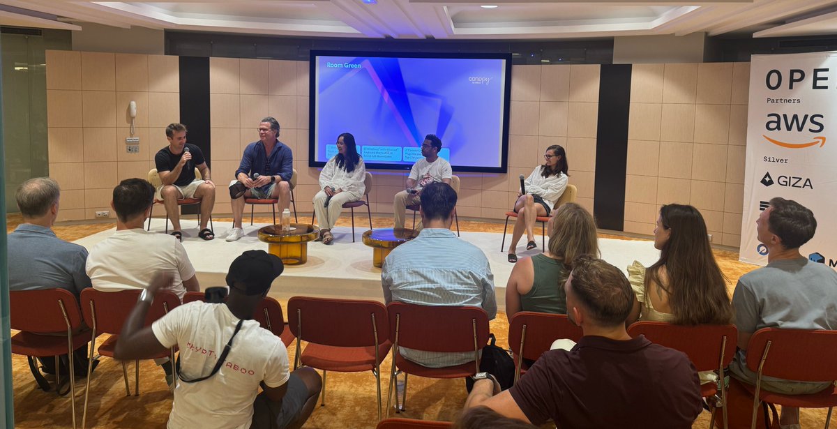 openagisummit's tweet image. On stage now at the Open AGI Summit: AI and Crypto Trends: Investor Insights.

@robbie_rollup from @therollupco has promised this one will be extra 🌶️. He’s joined by a great lineup including:

@caseykcaruso (@topology_vc)
@bees_neeth (@etherealvc)
@richardmuirhead (@fabric_vc)…