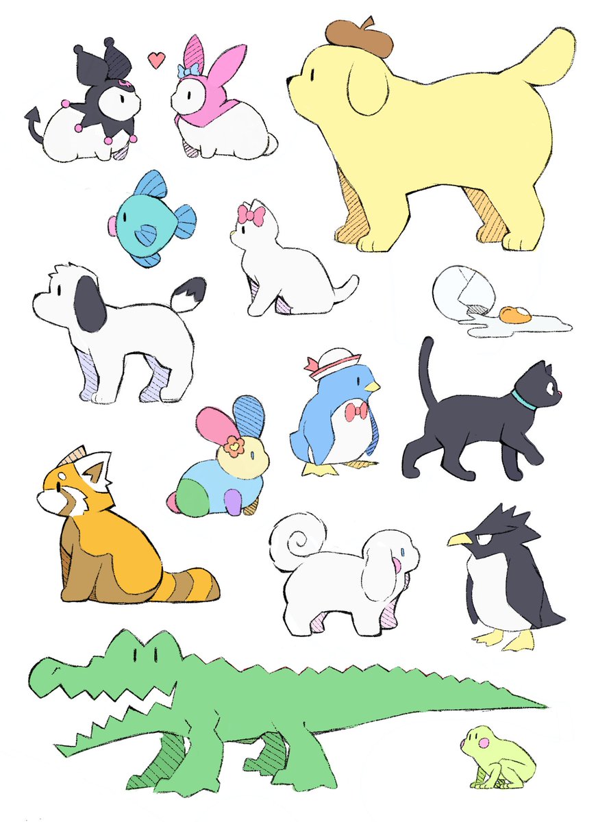 A kitten and some of her friends

Happy Sanrio popularity poll results day