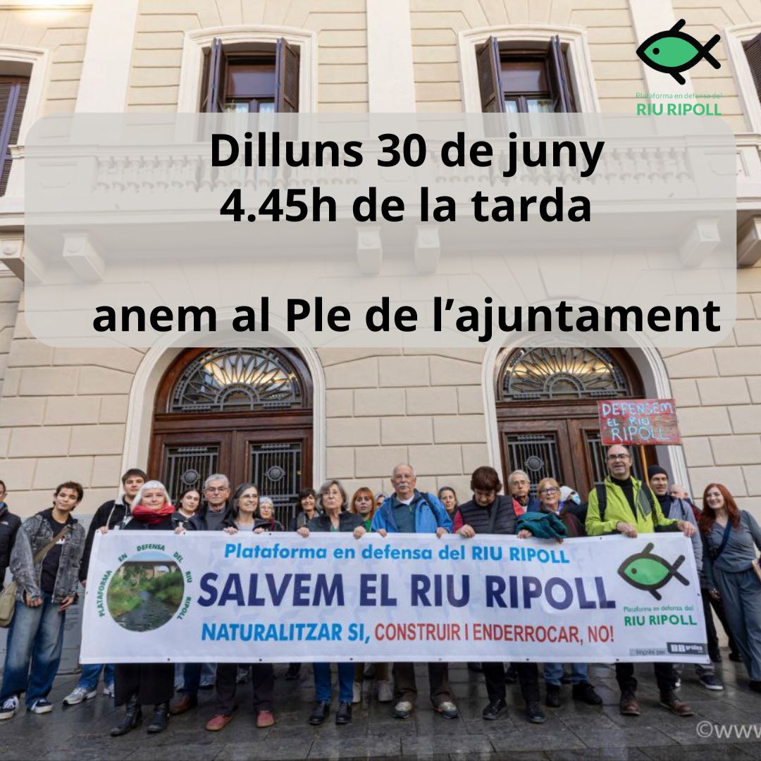 Demà serem al Ple per seguir visibilitzant la importància del riu a la nostra ciutat!