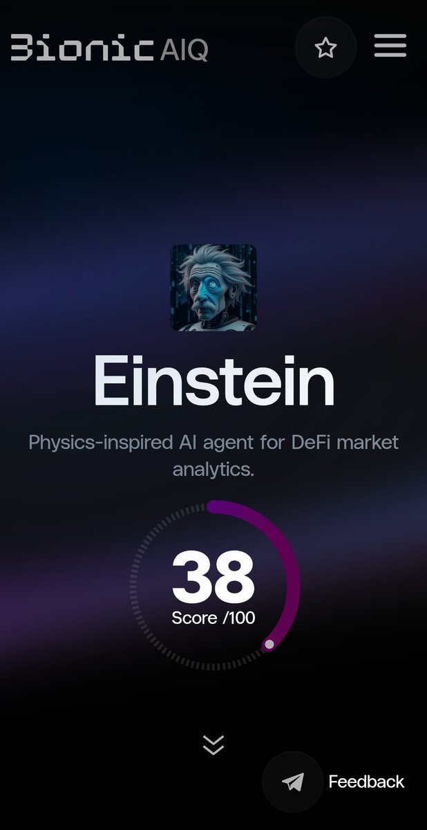 V J| Crypto Alphas (@libra_saloni22) on Twitter photo If youre confused to decide which AI Agent worth to pledge. You dont want to miss <a href="/bionicdao_/">Bionic DAO</a>
Bionic gave score and full analysis on every AI Agent in <a href="/virtuals_io/">Virtuals Protocol</a> Genesis. It's very helpful!
Check it out: aiq.bionicdao.com/project/b74f53… If youre confused to decide which AI Agent worth to pledge. You dont want to miss <a href="/bionicdao_/">Bionic DAO</a>
Bionic gave score and full analysis on every AI Agent in <a href="/virtuals_io/">Virtuals Protocol</a> Genesis. It's very helpful!
Check it out: aiq.bionicdao.com/project/b74f53…