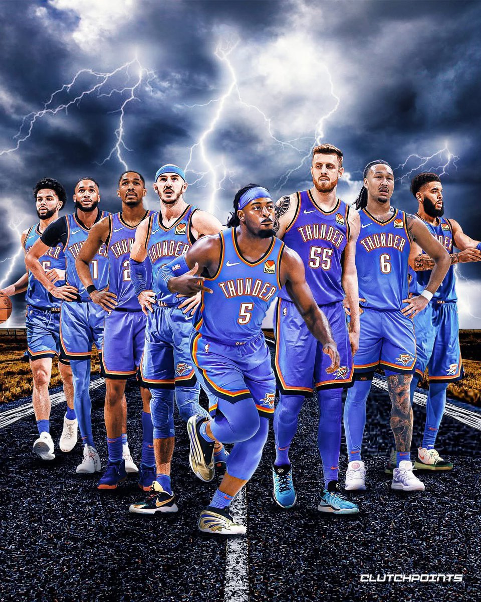 ClutchPoints's tweet image. Misfits formed a monster in OKC 😤

The 2025 Thunder just won the title with a roster built on rejection, doubt, and second chances.

8 of their 15 playoff players were 2nd-rounders or went undrafted

🔹Aaron Wiggins: No. 55
🔹Ajay Mitchell: No. 38
🔹Isaiah Joe: No. 49
🔹Isaiah…