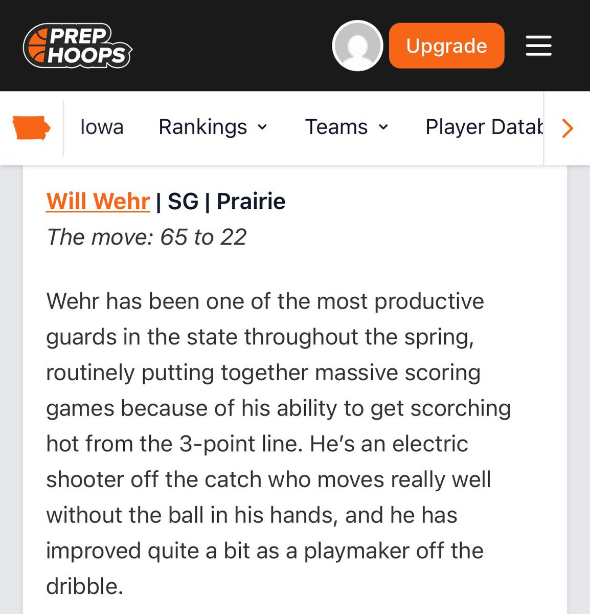Thank you <a href="/PrepHoopsIA/">Prep Hoops Iowa</a> <a href="/tonysroe/">Tony Roe</a>