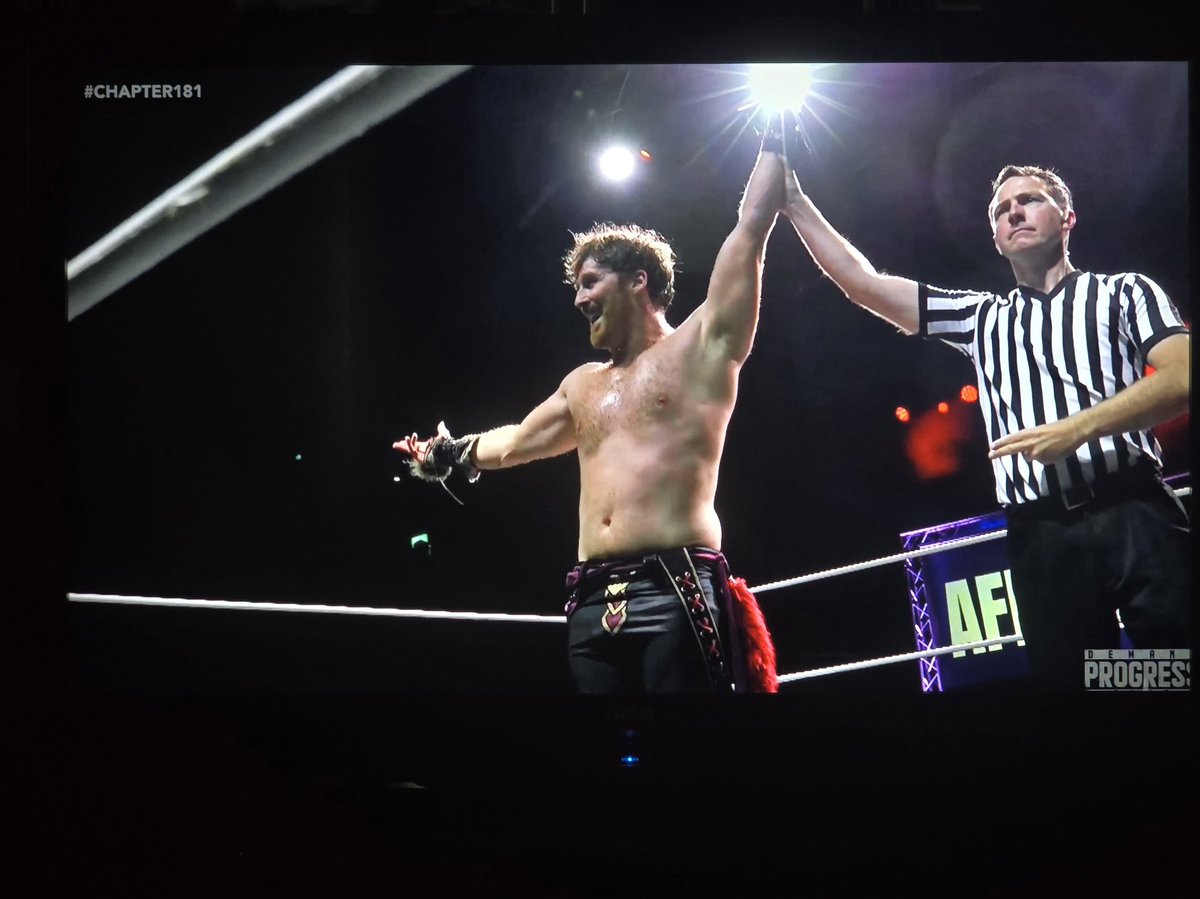 tall_ny's tweet photo. Charles Crowley went over Jack Morris, Simon Miller and Adam Maxted in a Fatal Four Way Match when Crowley pinned Maxted #CHAPTER181 https://t.co/ptimA4f7JS
