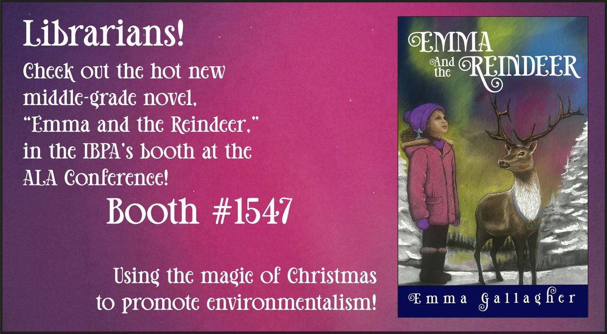 RestartLMAuthor's tweet image. What would it be like to ride a flying reindeer? Find out in “Emma and the Reindeer,” a middle-grade novel librarians can find in the #IBPAonline booth, #1547, at the #AmericanLibraryAssociation’s annual conference June 26-30 in #DiscoverPHL! #ALAAC25