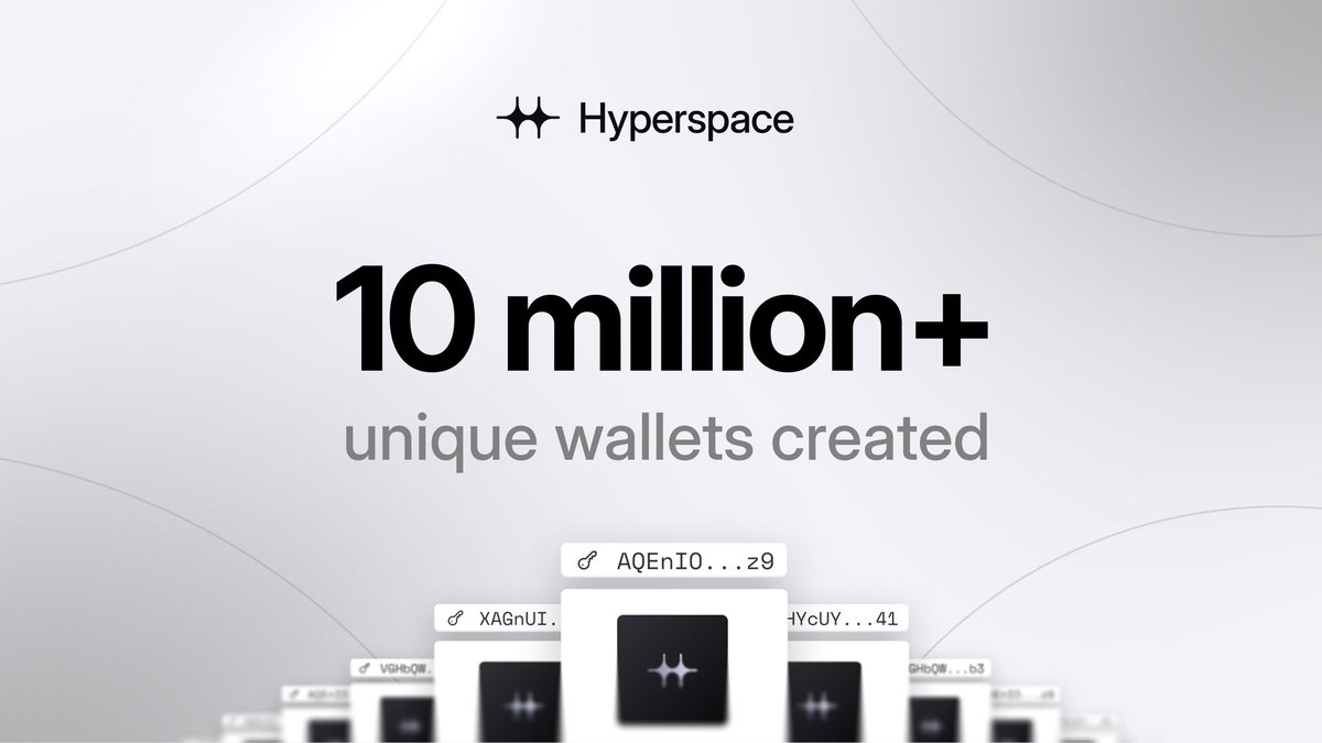 🔐 10,000,000 unique public-private key pairs have now been created on the Hyperspace network.

Zero dependency on any third-party auth services. Just pure cryptographic identity primitives, fully decentralized and at scale.

Building blocks for the Agentic Browser.