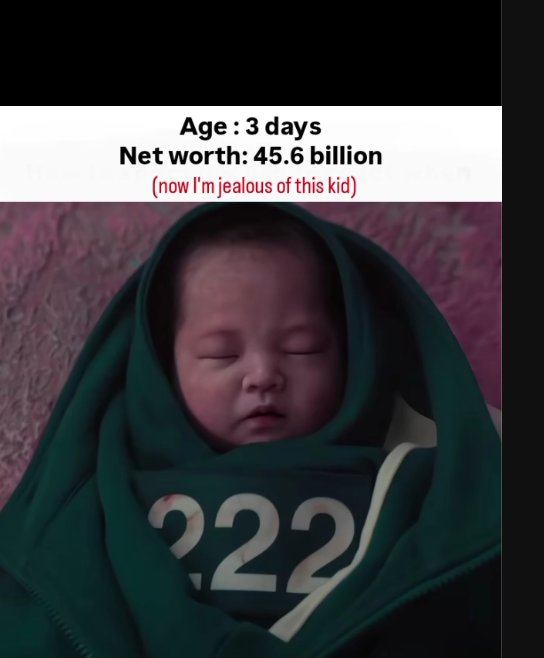 zeenaykhan's tweet photo. @squidgame The baby🤣 https://t.co/EN1NTzoTtg