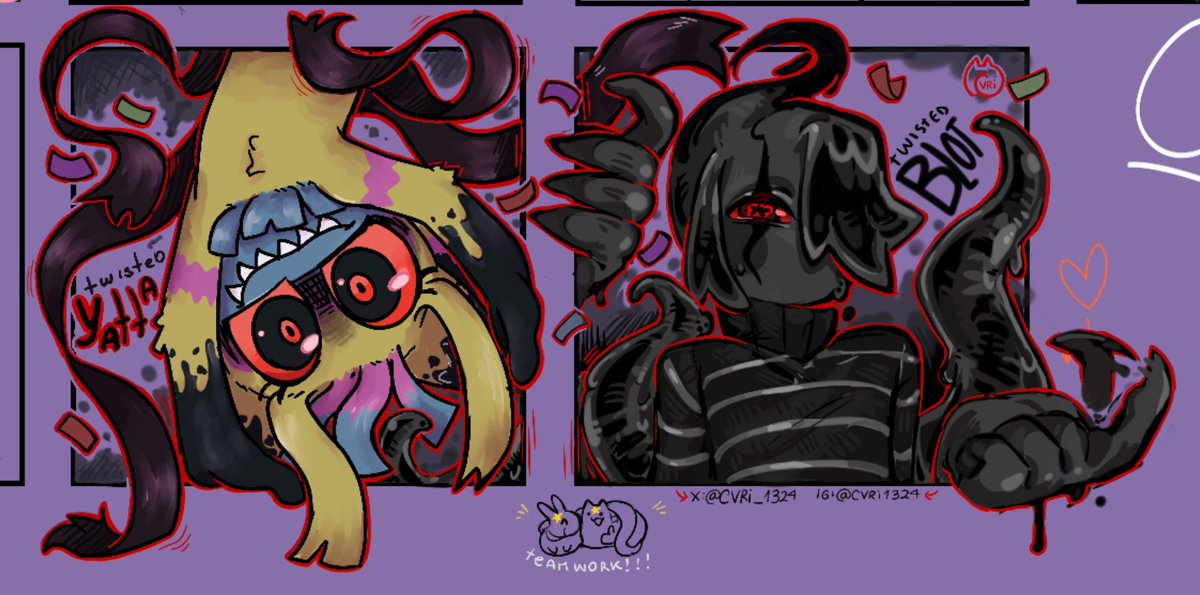 CVRI_1324's tweet image. magma drawing with @0w0Cattie!
*Yatta n Blot*
#dandysworldfanart