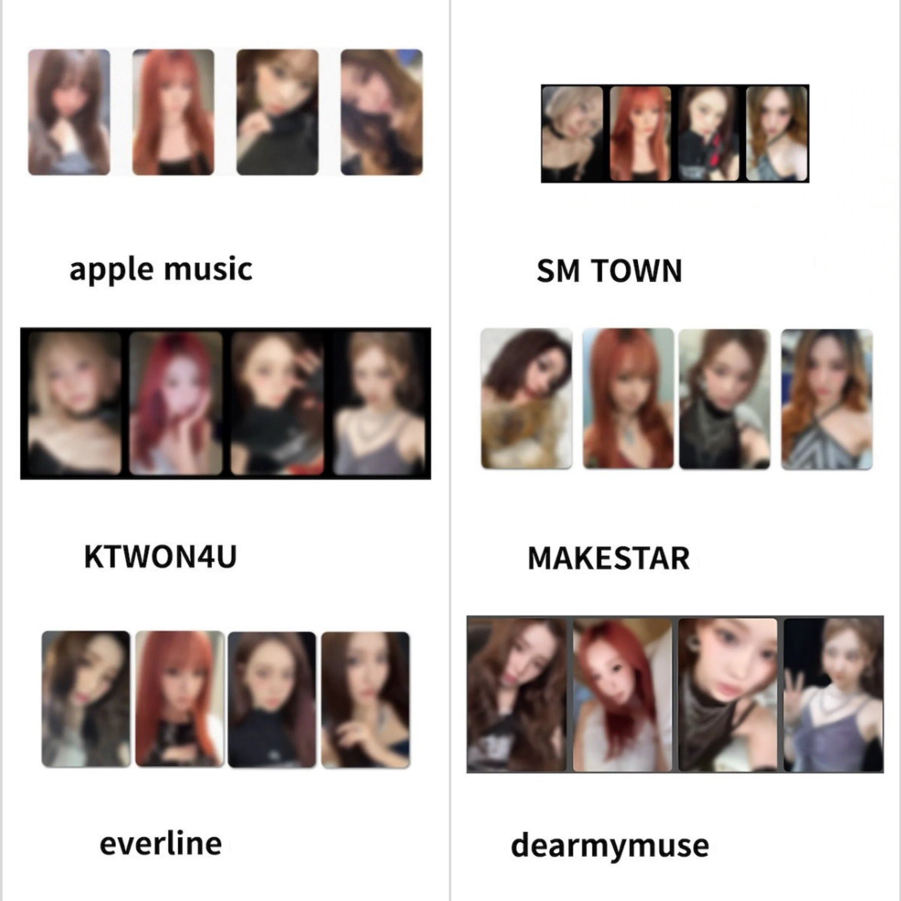 aespa Dirty Work applemusic　ラキドロ 4枚セット Qoo10] [特典トレカ] aespa apple : KPOP