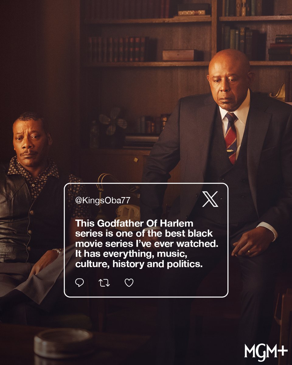 GodfatherHarlem's tweet image. A show for the history books. 📖🔥 Watch Season 4 of #GodfatherOfHarlem now streaming on @MGMplus!