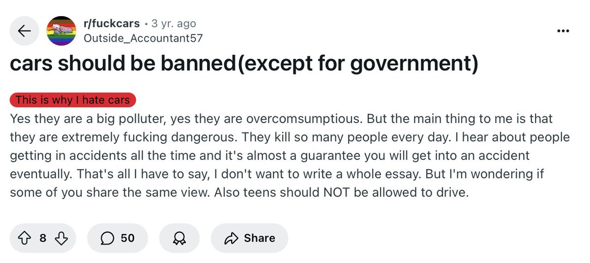 Insane Anti Car People (@anticarsls) on Twitter photo 