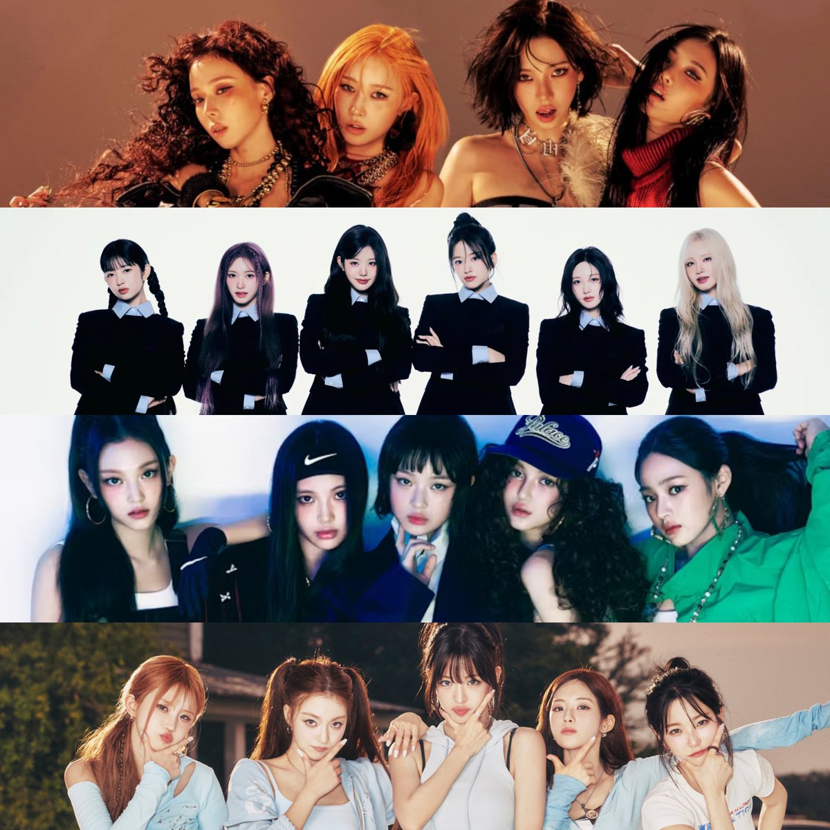 fromisbase's tweet photo. 4th Gen Groups with the most songs in MelOn Top 100: 

#1. aespa (5 songs) 
#2. IVE/NewJeans (3 songs) 
#3. fromis_9 (2 songs) https://t.co/nhTBRZWypn