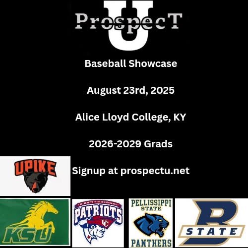 We have another showcase coming up in Kentucky come August. This will also be used as a tryout for our 2026 Top Prospect Games.