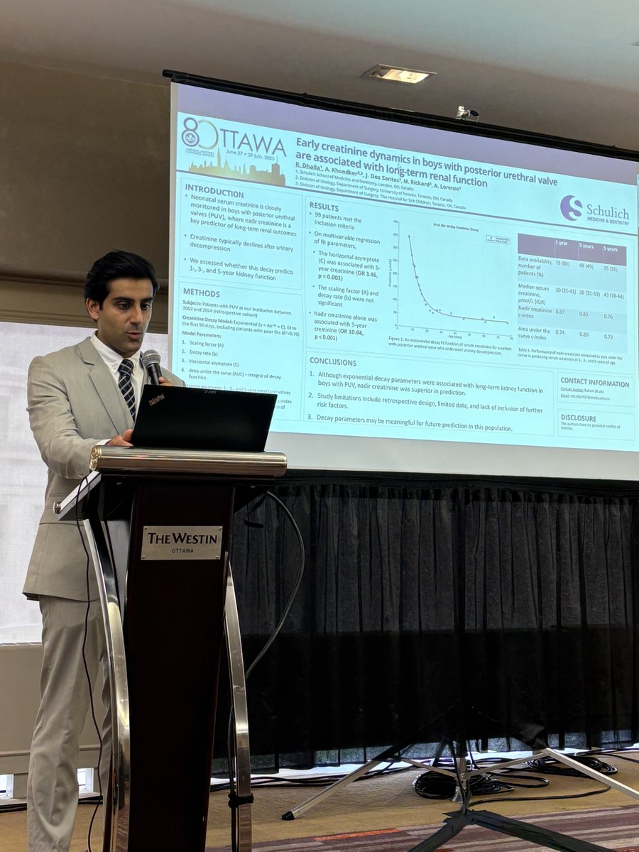 Adree Khondker (@adreekhondker) on Twitter photo Super ⭐️ med student <a href="/RahimDhalla/">Rahim Dhalla</a> from <a href="/SchulichMedDent/">Schulich WesternU</a> showing that creatinine decay can be fitted and is prognostic in PUV! <a href="/MandyRickardNP/">Mandy</a> <a href="/ArmandoJLorenzo/">Armando J. Lorenzo</a> #CUA25 Super ⭐️ med student <a href="/RahimDhalla/">Rahim Dhalla</a> from <a href="/SchulichMedDent/">Schulich WesternU</a> showing that creatinine decay can be fitted and is prognostic in PUV! <a href="/MandyRickardNP/">Mandy</a> <a href="/ArmandoJLorenzo/">Armando J. Lorenzo</a> #CUA25