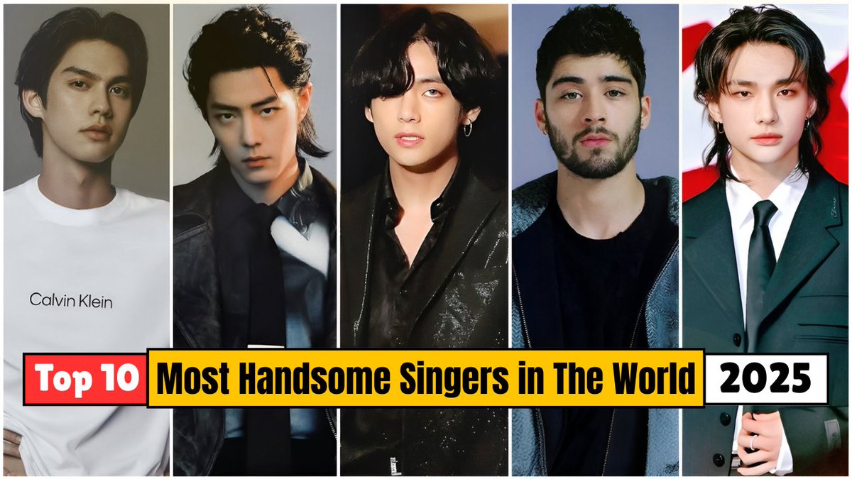 Celebs_Zone_1's tweet photo. Top 10 Most Handsome Singer in the World 2025
Watch - https://t.co/XobKtbioo6
#KimTaehyung #HYUNJINxD4VD #Hyunjin #BrightVachirawit #bbrightvc #ZaynMalik #XiaoZhan #HandsomeSinger #TOP10 https://t.co/rJDD6FxqlP