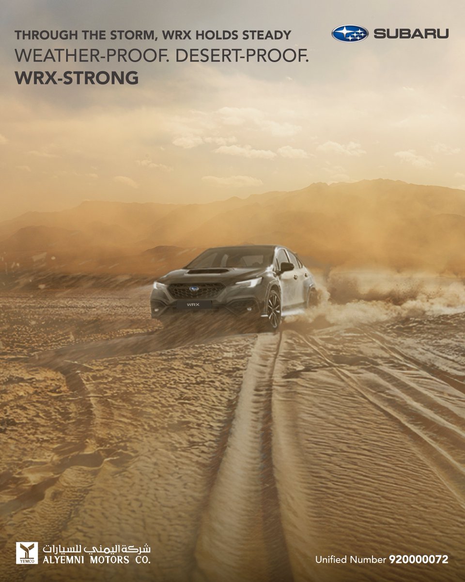 تبقى WRX
بقوة، وثبات، وثقة.
WRX remains
Strongly, firmly, confidently.

#Subaru
#سوبارو
#subaruwrx