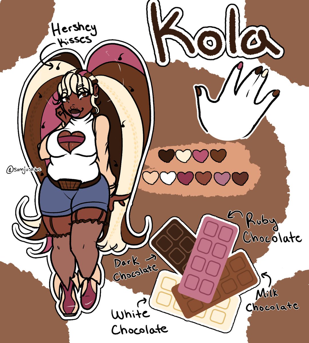 samjustbc's tweet image. New candy oc and refs for art fight