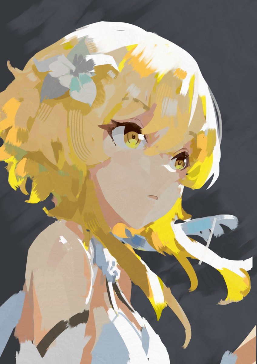 Trying out a new messy style of painting that doesn't need line art and I'm really enjoying it! I don't need to worry about keeping anything clean, and I can just focus on shapes and colours. Definitely try this out if you hate lineart :)