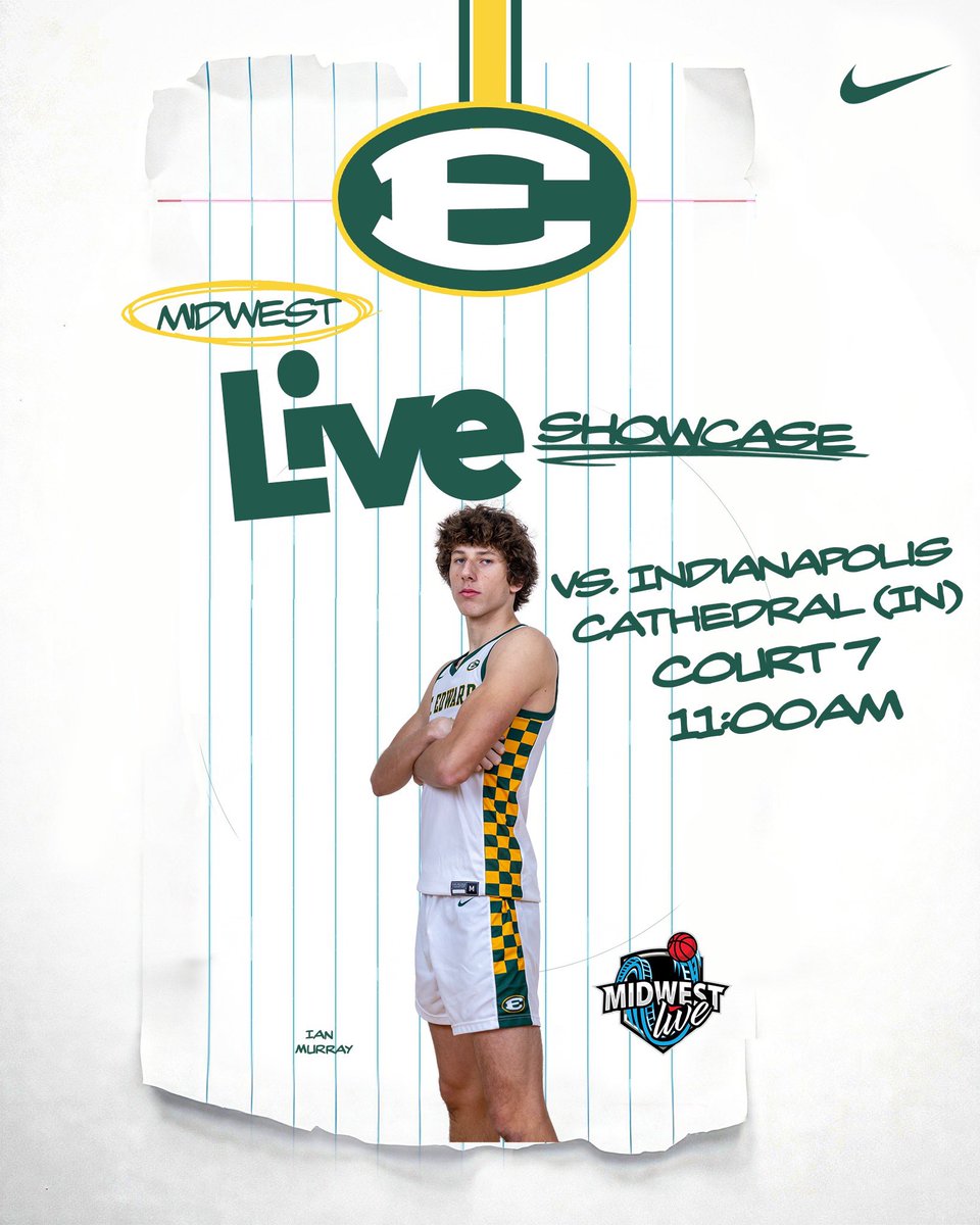 📍Cedar Point Sports Complex
🟢 MIDWEST LIVE SHOWCASE
🆚 Indianapolis Cathedral (IN)
🕚 Court 7 | 11:00 AM
One more opportunity to leave our mark. Let’s close it out the right way. #EDSUP #BUILTDIFFERENT 🦅🏀