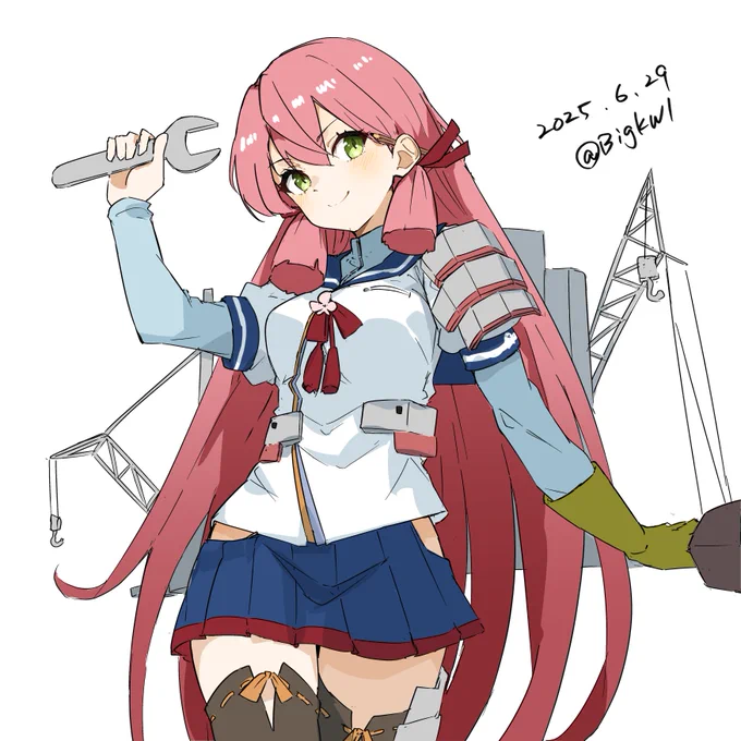 改修に失敗しました #艦これ版深夜の真剣お絵描き60分一本勝負 #艦これ版真剣お絵描き60分一本勝負_20250629