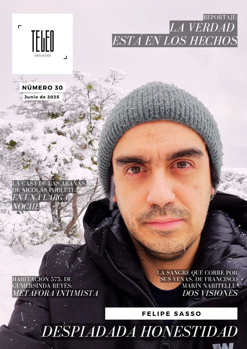 Revista Te Leo (@te_leo2023) on Twitter photo YA ESTÁ DISPONIBLE LA NUEVA EDICIÓN DE REVISTA TE LEO
Con entrevista a Felipe Sasso <a href="/fjsasso/">Felipe Sasso</a>, reportaje sobre libros de investigación periodística y muchas reseñas.
Descarga y lee gratis aquí edicionesdelgato.cl/2025/06/29/ya-…
<a href="/lauralandaeta/">Laura Landaeta</a> <a href="/masterjosefa/">Josefa Barraza</a> YA ESTÁ DISPONIBLE LA NUEVA EDICIÓN DE REVISTA TE LEO
Con entrevista a Felipe Sasso <a href="/fjsasso/">Felipe Sasso</a>, reportaje sobre libros de investigación periodística y muchas reseñas.
Descarga y lee gratis aquí edicionesdelgato.cl/2025/06/29/ya-…
<a href="/lauralandaeta/">Laura Landaeta</a> <a href="/masterjosefa/">Josefa Barraza</a>
