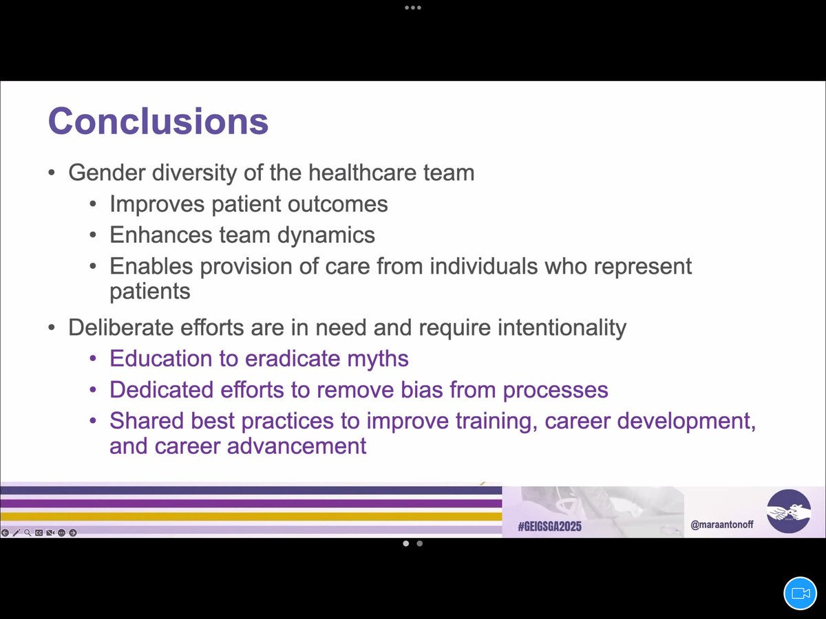 “If you [as a woman] have a passion for surgery just know you are not only capable and needed but you are wanted in this field and can live up to your fullest potential” - Dr. <a href="/maraantonoff/">Mara Antonoff, MD, FACS</a> 

What an inspiring #GEIGSGA2025 session! ✨