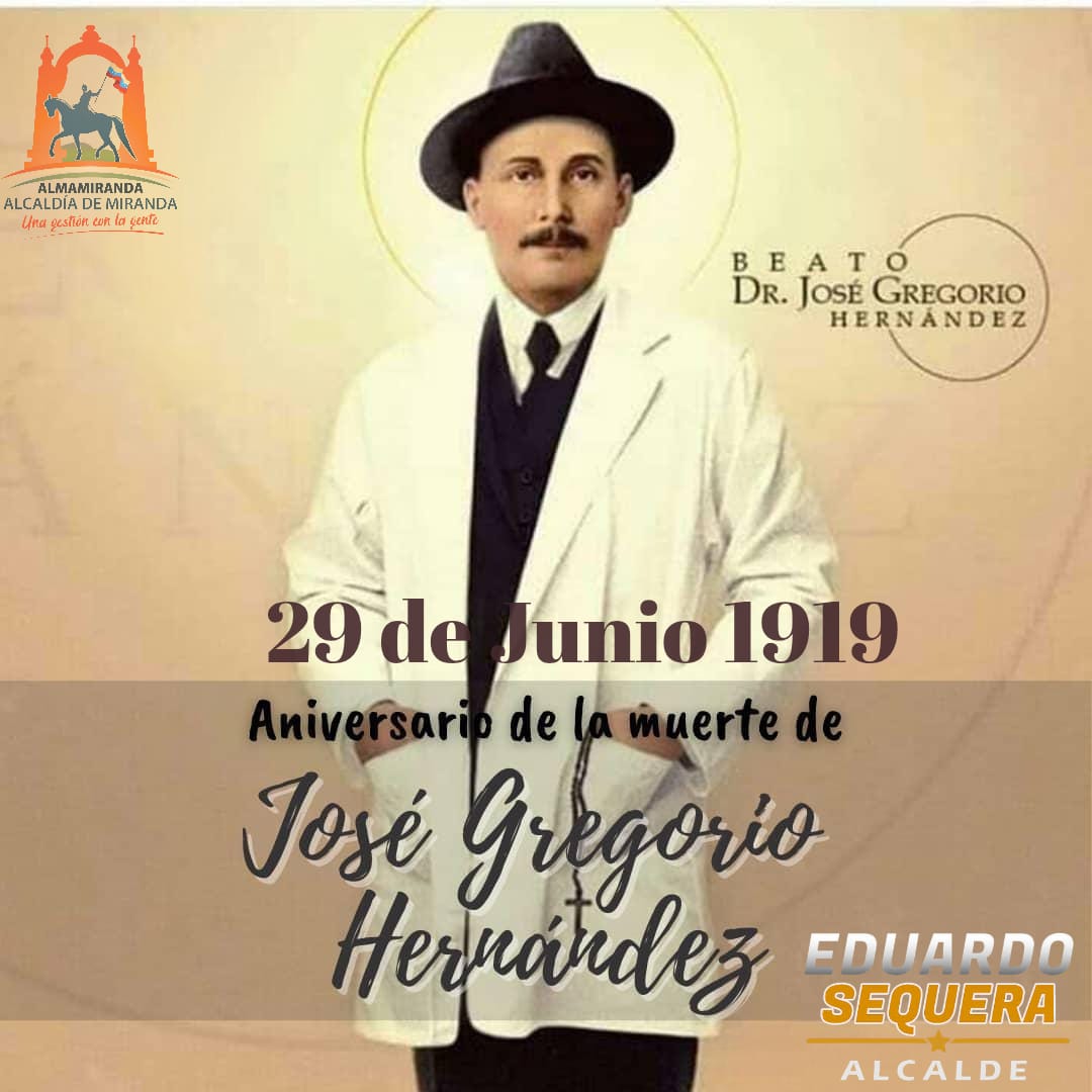 Su fallecimiento, ocurrido el #29Junio de 1919 en Caracas, tras ser atropellado,fué un evento q marcó al país,y desde entonces se le ha venerado como un santo popular, conocido como 
"El Médico de los Pobres"
<a href="/NicolasMaduro/">Nicolás Maduro</a>
<a href="/dcabellor/">Diosdado Cabello R</a>
<a href="/PartidoPSUV/">PSUV</a>
#deprem
#ChavistasUnidosPorLaPaz