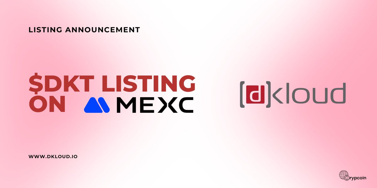 🚀 BIG NEWS for $DKT community! 

<a href="/dKloud_io/">dKloud</a>  ($DKT) is launching on MEXC Global! 🌐

🎉 Participate in the MEXC Kickstarter event NOW to win FREE $DKT and USDT airdrops!

✅Trading: Jun 30, 2025, 09:00 (UTC)
✅Deposits: Opened
✅Withdrawals: Jul 1, 2025, 09:00 (UTC)

Don't miss