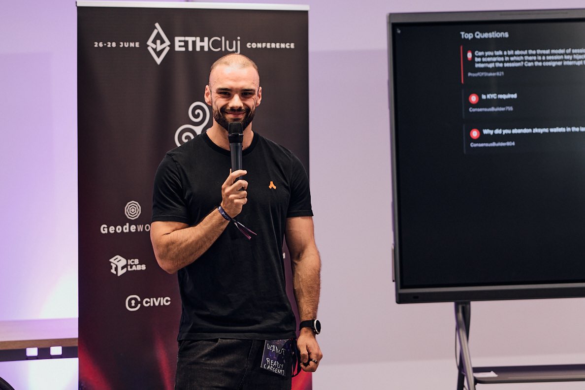 yoomury's tweet photo. Thrilled I got to speak on behalf of @ready_co at @ETHCluj. 🚀

Huge kudos to the organizers 🙌 looking forward to the next one! https://t.co/awreaBo6Gi