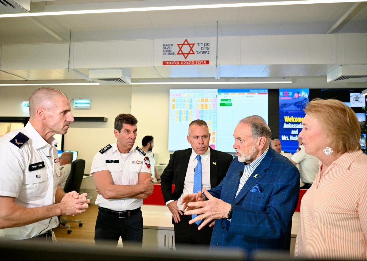 USAmbIsrael's tweet image. Janet and I toured a Magen David Adom @Mdais Blood Bank in Ramla today, meeting heroic volunteers who showcase the very best of humanity - tireless work ethic, servants’ hearts, & professionalism - in their life-saving mission. We are truly grateful for their work!