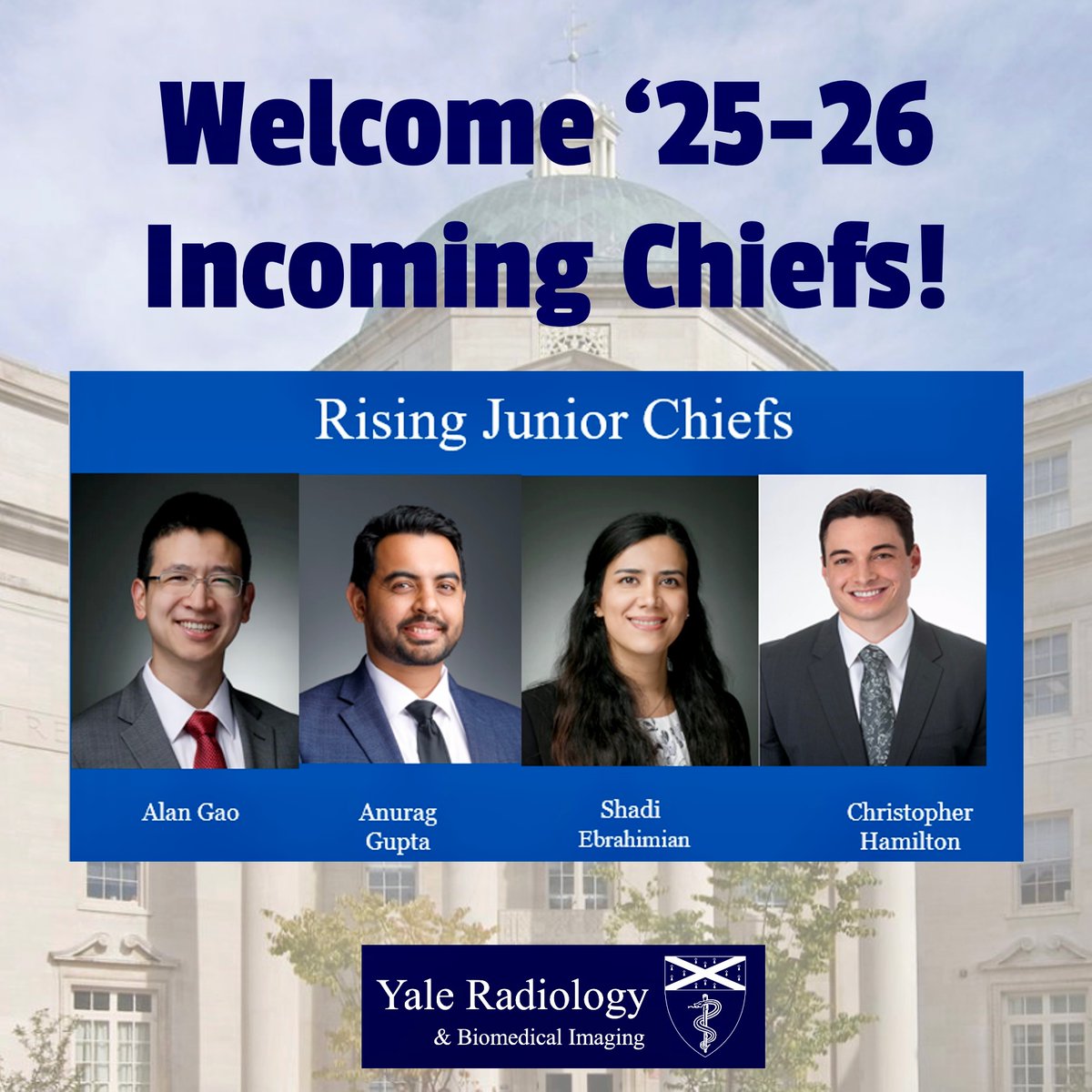 YaleRadRes's tweet image. New academic year, New group of incoming Junior Chiefs! ๐ YDR is in good hands with this crew
