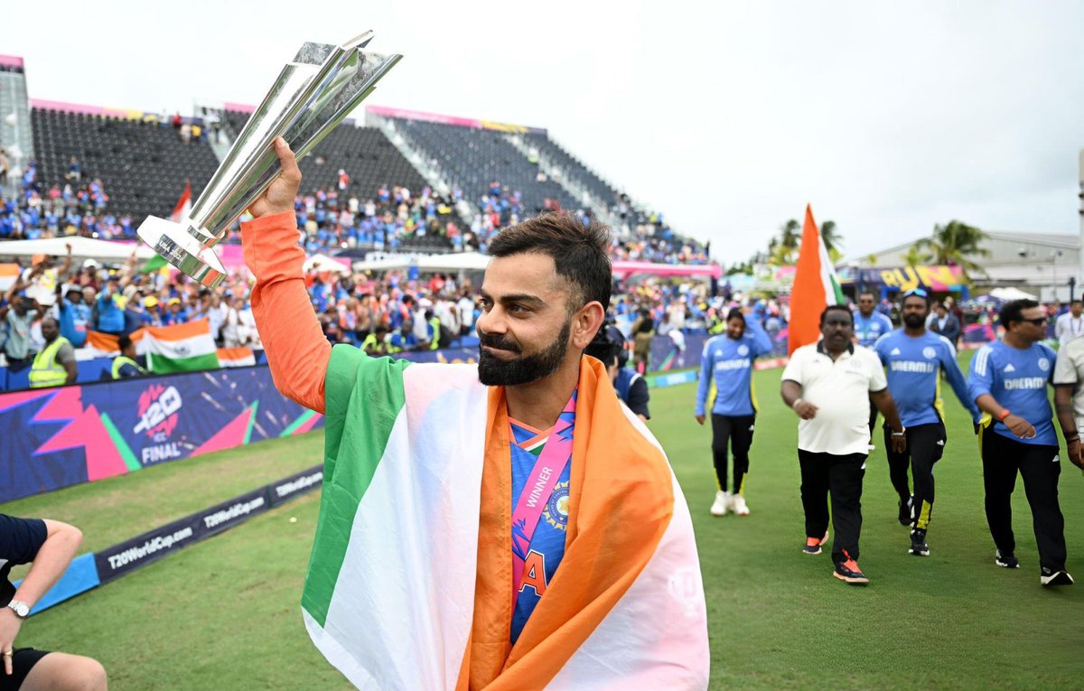 He struggled. He was questioned.
75 runs in 7 innings.
Then came the final… and the King roared back 76 runs under pressure! 🏆

Big match. Big moment. Big player.

That’s Virat Kohli for you. 🇮🇳🔥 

#T20WorldCup2024