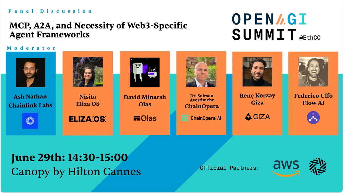 ChainOpera_AI's tweet photo. 🔥 Just Dropped at @openagisummit ETHCC @EthCC 🚀
Our founder, Prof. Salman @avestime , unveiled the future of Agentic AI! With AgentOpera (our decentralized agent framework) and AI Terminal (our next-gen super app), anyone can now craft powerful, personalized AI agents—fully backed by an expansive network of community-built agents.
We're building the world's first full-stack, decentralized OpenAI —🌐 Decentralized ChatGPT alternative 🤖 Agent Dev Platform ⚡ GPU Infra 🔗 Protocol Layer
Check in. Prompt. Build. Earn. 
👉 https://t.co/c8HzG2hKRU
#DeAI #AGI #Web3 #ChainOperaAI