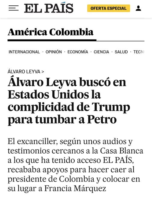 Esto es de una gravedad inmensa, que raya en lo penal. No se puede ser tan cafres en esta vida.
El Sr. Presidente <a href="/petrogustavo/">Gustavo Petro</a> había mencionado en sus discursos un golpe blando, pero esto es demasiado.
Que se investigue a fondo y se vincule a quienes hicieron parte.